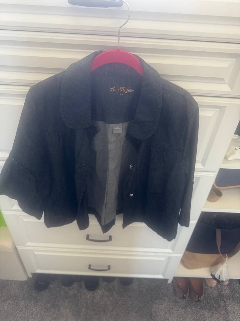 Ann Taylor Dark Denim Women's Lightweight Jacket